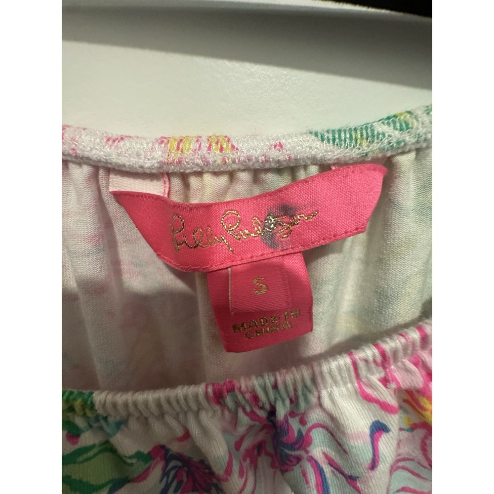 Lilly Pulitzer Lana Skort Romper Paradise Found Off The Shoulder Sz S - Picture 4 of 10